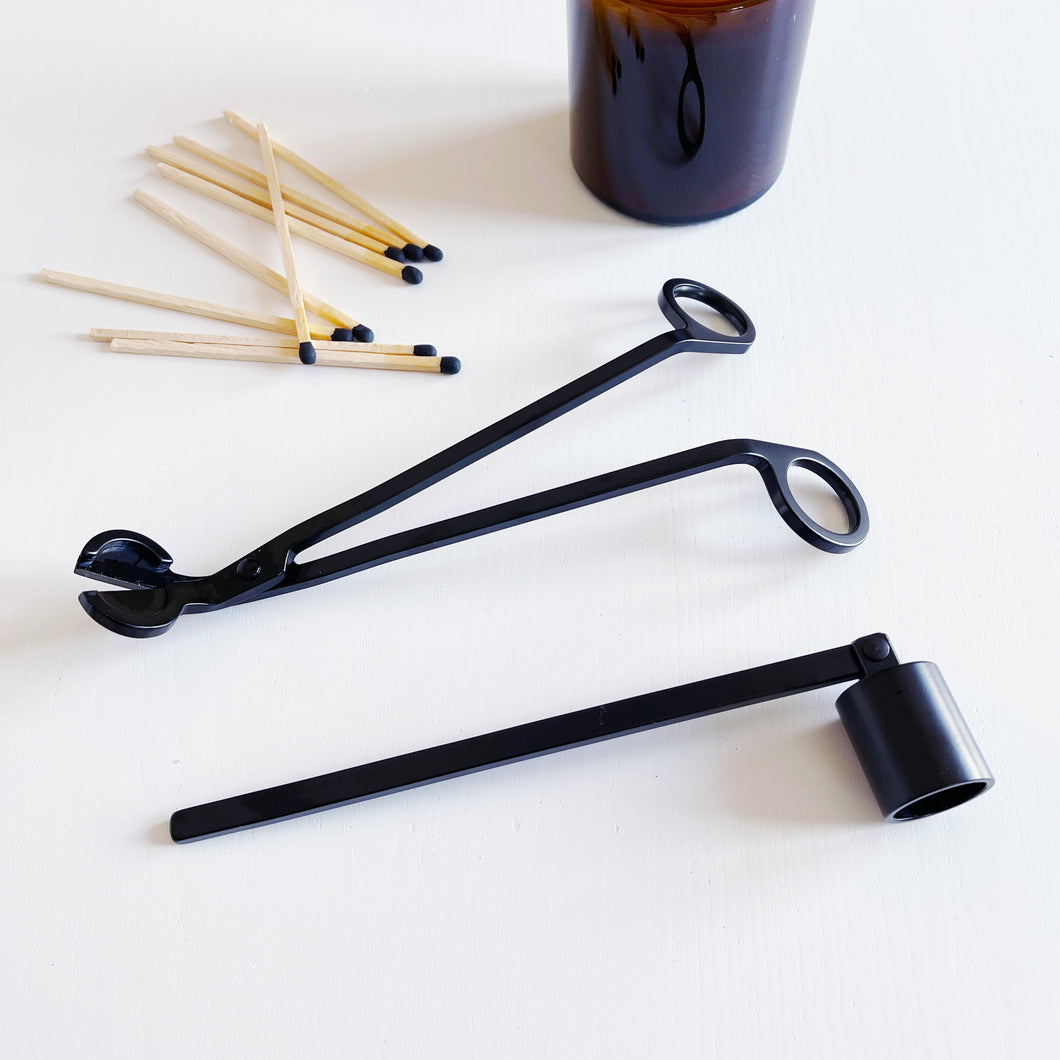 Black Candle Wick Trimmer And Snuffer Set