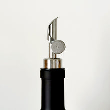 Load image into Gallery viewer, Matt Black Chunky Glass Oil / Vinegar Pourer Bottle With Personalised Label
