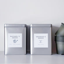 Load image into Gallery viewer, Personalised Garden Seed Storage Tin
