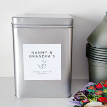 Load image into Gallery viewer, Personalised Garden Seed Storage Tin
