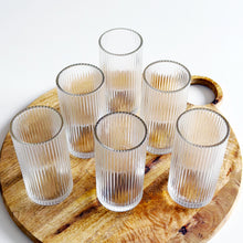 Load image into Gallery viewer, Ribbed Highball Glasses
