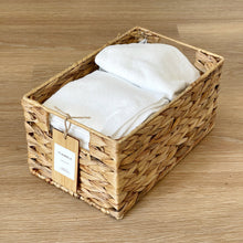Load image into Gallery viewer, Water Hyacinth Storage Basket With optional Personalised Labels
