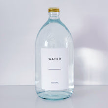 Load image into Gallery viewer, Clear Glass Bottle With Screw Lid &amp; Personalised Waterproof Label
