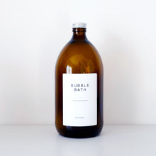 Load image into Gallery viewer, Amber Glass Or Plastic Bottle With White Label &amp; Silver Metal Screw Lid
