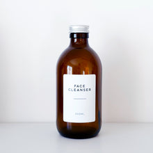 Load image into Gallery viewer, Amber Glass Or Plastic Bottle With White Label &amp; Silver Metal Screw Lid
