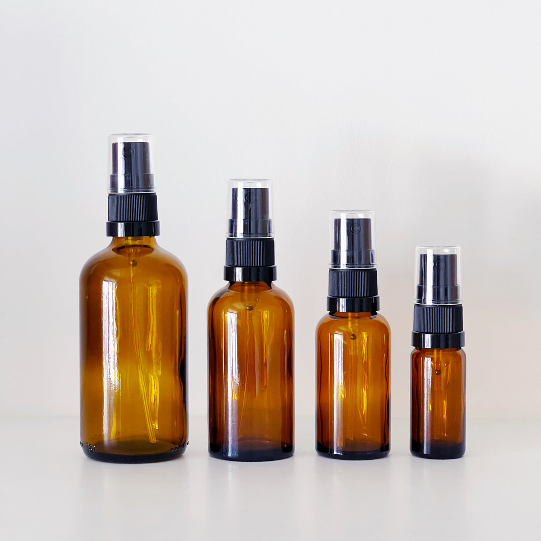 Mini Amber Glass Atomiser Spray Bottle