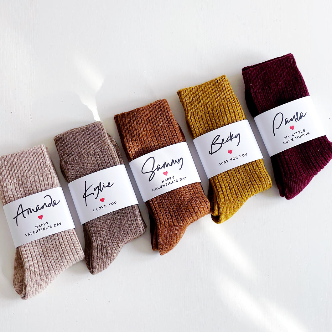 Personalised Romantic Sock Gift - Choice Of Colours