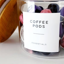 Load image into Gallery viewer, Glass Coffee Pod Storage Jar – Bamboo Airtight Lid
