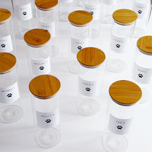 Load image into Gallery viewer, Pet Food Storage Jar With White Personalised Label
