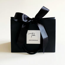 Load image into Gallery viewer, Personalised Luxury Black Gift Bag &amp; Black Ribbon
