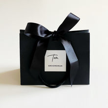 Load image into Gallery viewer, Personalised Luxury Black Gift Bag &amp; Black Ribbon
