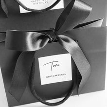 Load image into Gallery viewer, Personalised Luxury Black Gift Bag &amp; Black Ribbon
