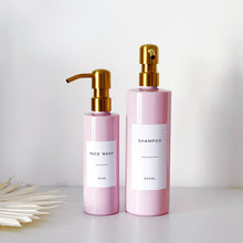 Load image into Gallery viewer, Personalised Plastic Dispenser Bottle With Waterproof Label And Metal Pump
