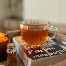 Load image into Gallery viewer, Ribbed Glass Tea &amp; Coffee Mug
