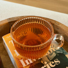 Load image into Gallery viewer, Ribbed Glass Tea &amp; Coffee Mug
