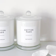 Load image into Gallery viewer, Luxury Gloss White Glass Bathroom Jar With Airtight Lid
