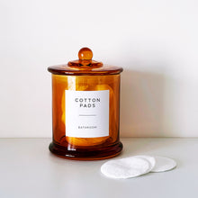 Load image into Gallery viewer, Luxury Amber Glass Bathroom Jar With Airtight Lid
