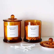 Load image into Gallery viewer, Luxury Amber Glass Bathroom Jar With Airtight Lid
