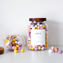 Load image into Gallery viewer, Mini Egg Storage Jar With Personalised Label - Choice Of Sizes - No Eggs Included
