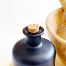 Load image into Gallery viewer, Matt Black Glass Oil / Vinegar Pourer Bottle With Personalised Label

