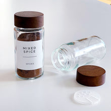 Load image into Gallery viewer, Glass Storage Jar For Herbs And Spices - Acacia Lid

