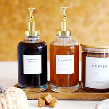 Load image into Gallery viewer, Set Of 2 Syrup Bottles &amp; Glass Jar - Choice Of Labels
