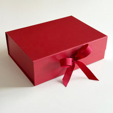 Load image into Gallery viewer, 6 x A4 Luxury Red Gift Boxes With Magnetic Closure &amp; Tie Ribbon
