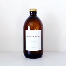 Load image into Gallery viewer, Amber Glass Or Plastic Bottle With White Label &amp; Gold Metal Screw Lid
