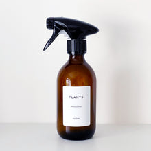Load image into Gallery viewer, Amber Glass Or Plastic Spray Bottle With Personalised Label
