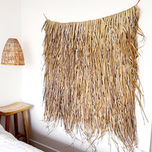 Load image into Gallery viewer, Large Woven Palm Leaf Wall Hanging on String
