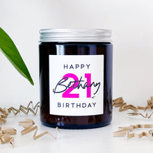 Load image into Gallery viewer, Personalised Birthday Candle Gift - Soy Wax - Choice Of Fragrance
