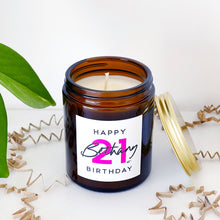 Load image into Gallery viewer, Personalised Birthday Candle Gift - Soy Wax - Choice Of Fragrance
