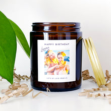 Load image into Gallery viewer, Personalised Photo Birthday Candle Gift - Soy Wax - Choice Of Fragrance
