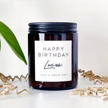 Load image into Gallery viewer, Personalised Birthday Candle Gift - Soy Wax - Choice Of Fragrance
