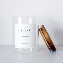 Load image into Gallery viewer, Set Of 3 Glass &amp; Acacia Jars - Tea, Coffee &amp; Sugar
