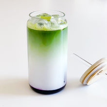 Load image into Gallery viewer, Reusable Glass with Bamboo Lid &amp; Straw
