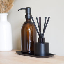 Load image into Gallery viewer, Matt Black Glass Diffuser Bottle And Reeds
