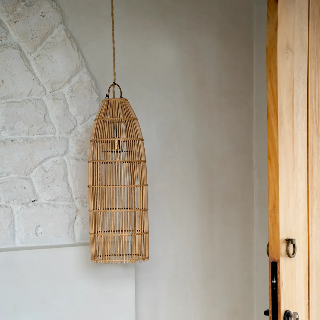 The Fishtrap Woven Natural Rattan Pendant Light Shade Medium