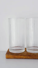 Load and play video in Gallery viewer, Ribbed Highball Glasses
