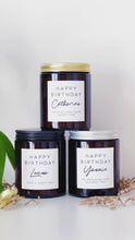 Load and play video in Gallery viewer, Personalised Birthday Candle Gift - Soy Wax - Choice Of Fragrance
