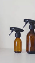 Load and play video in Gallery viewer, Amber Glass Or Plastic Trigger Spray Bottle
