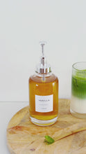 Load and play video in Gallery viewer, Clear Glass Syrup Bottle With Silver Pump Dispenser

