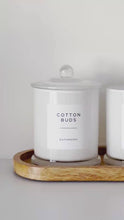 Load and play video in Gallery viewer, Luxury Gloss White Glass Bathroom Jar With Airtight Lid
