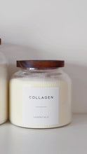 Load and play video in Gallery viewer, Ribbed Glass Storage Jar With Acacia Wood Lid &amp; Personalised Label
