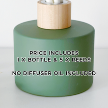 Load image into Gallery viewer, Matt Sage Green Glass Diffuser Bottle And Reeds
