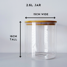 Load image into Gallery viewer, Glass Salad Jar With Bamboo Lid

