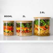Load image into Gallery viewer, Glass Salad Jar With Bamboo Lid
