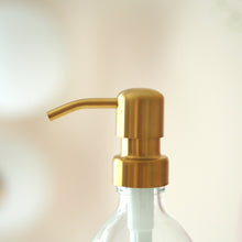 Load image into Gallery viewer, Clear Glass Dispenser Bottle With Metal Pump

