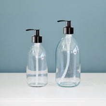 Load image into Gallery viewer, Clear Glass Dispenser Bottle With Plastic Pump
