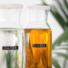 Load image into Gallery viewer, Glass Carafe With Personalised Stamped Label
